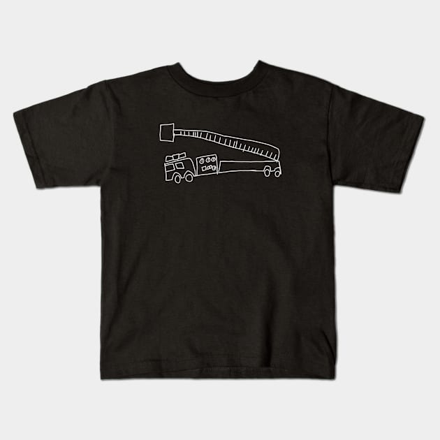 Firetruck Kids T-Shirt by ticklefightclub